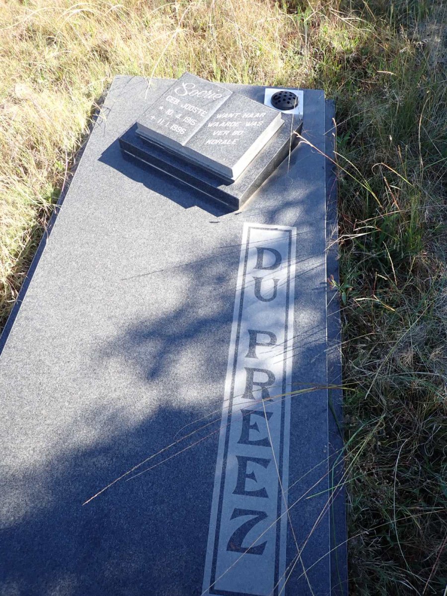 PREEZ Soerie, du nee JOOSTE 1915-1996