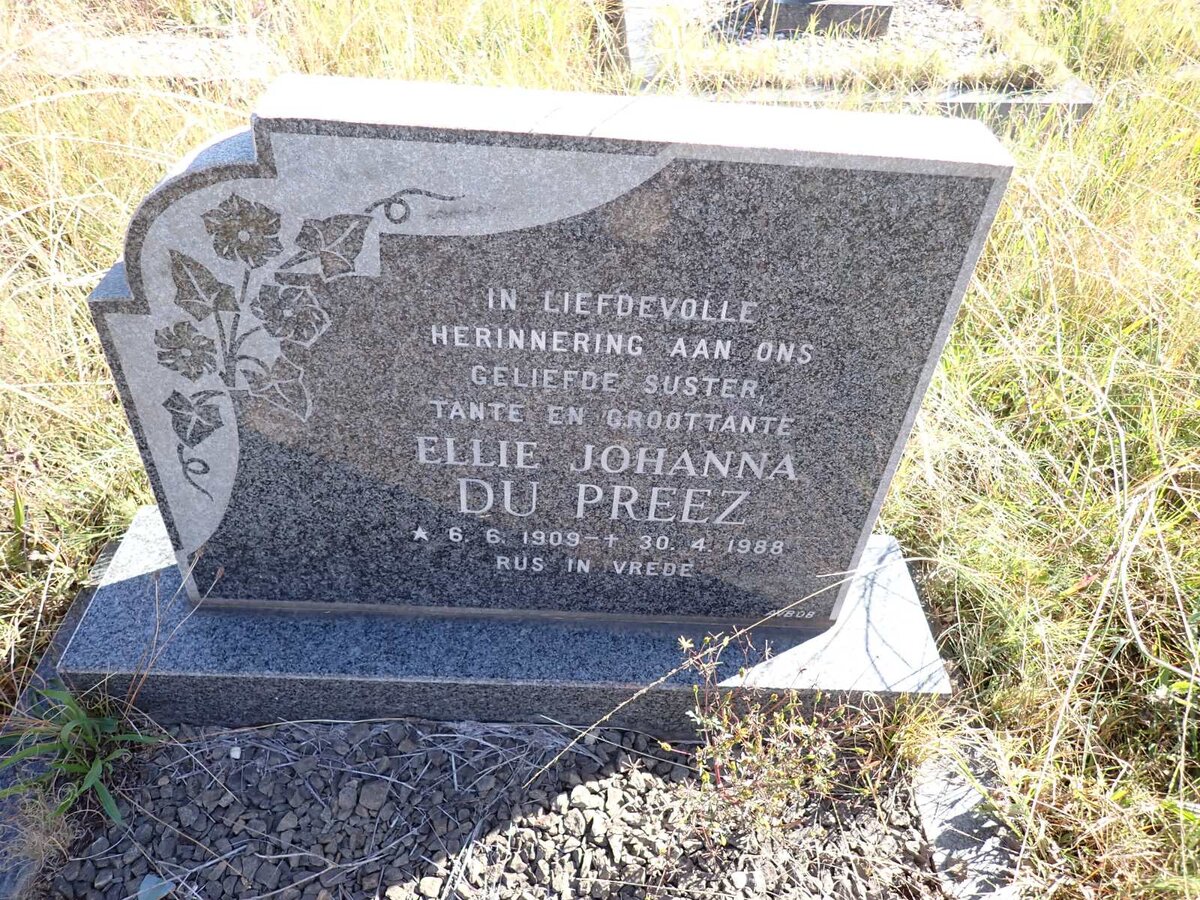 PREEZ Ellie Johanna, du 1909-1988