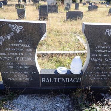 RAUTENBACH George Frederick 1892-1967 & Maria Susanna 1904-1984