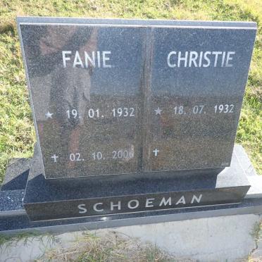 SCHOEMAN Fanie 1932-2006 & Christie 1932-