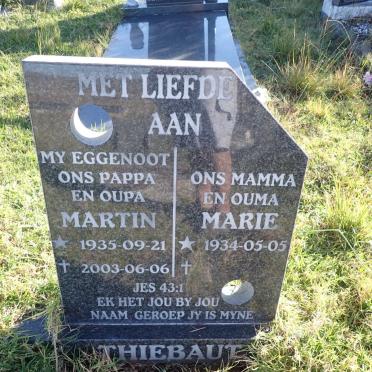 THIEBAUT Martin 1935-2003 & Marie 1934-