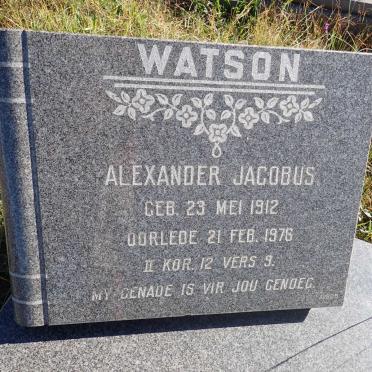 WATSON Alexander Jacobus 1912-1976