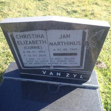ZYL Jan Marthinus, van 1945- & Christina Elizabeth 1953-2010