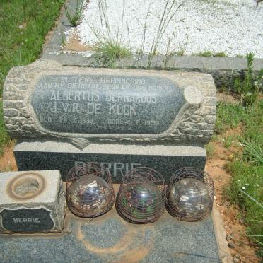 BERRIE Albertus Bernardus J.V.R. De Kock 1933-1959