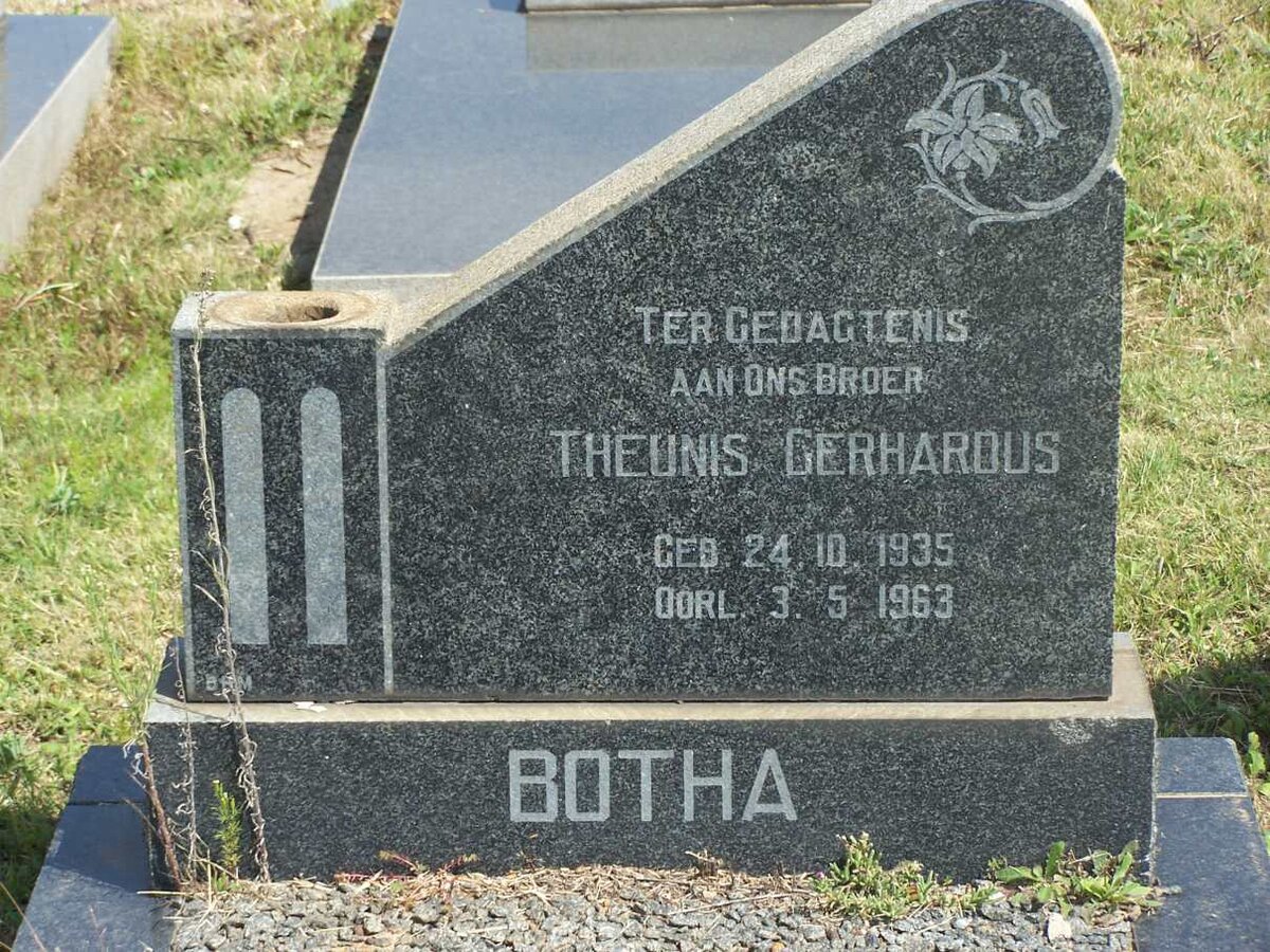 BOTHA Theunis Gerhardus 1935-1963