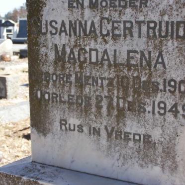 DIPPENAAR Susanna Gertruida Magdalena nee MENTZ 1905-1949