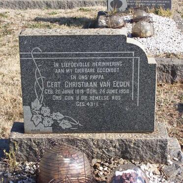 EEDEN Gert Christiaan, van 1919-1958