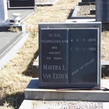 EEDEN Martha E., van 1904-1982