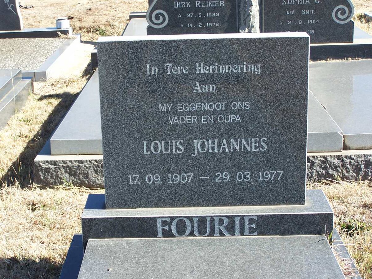 FOURIE Louis Johannes 1907-1977