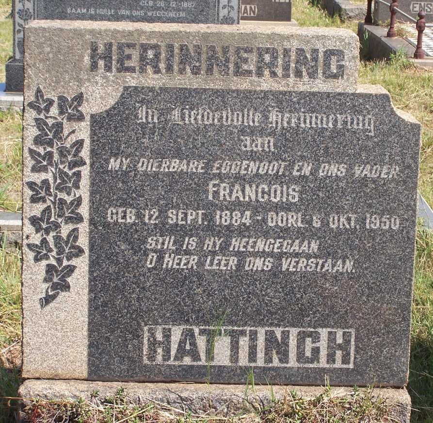 HATTINGH Francois 1884-1950