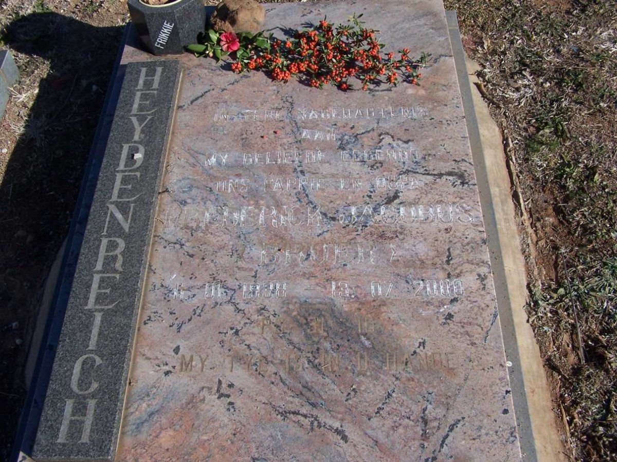 HEYDENREICH Frederick Jacobus 1938-2000