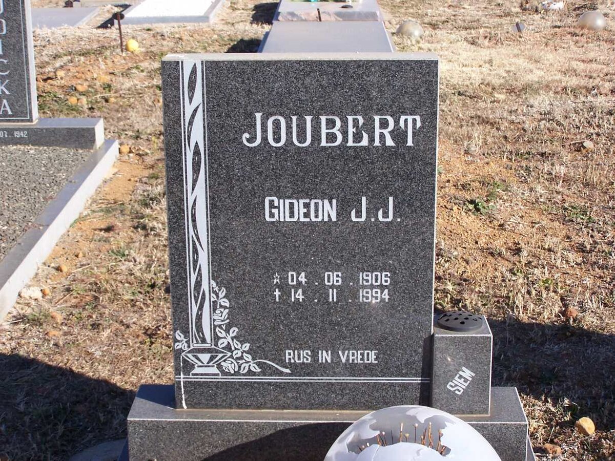 JOUBERT Gideon Johannes Jacobus 1906-1994