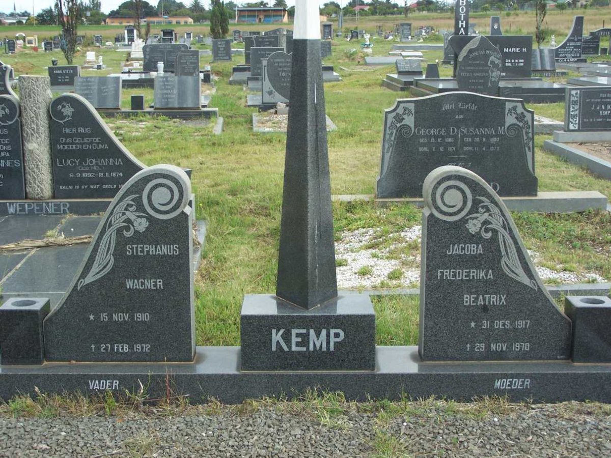 KEMP Stephanus Wagner 1910-1972 &amp; Jacoba Frederika Beatrix 1917-1970