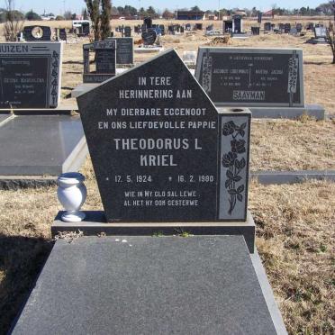 KRIEL Theodorus L. 1924-1980