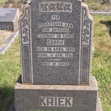 KRIEK Corrie 1886-1951