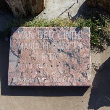 LINDE Maria Elizabeth, van der 1943-