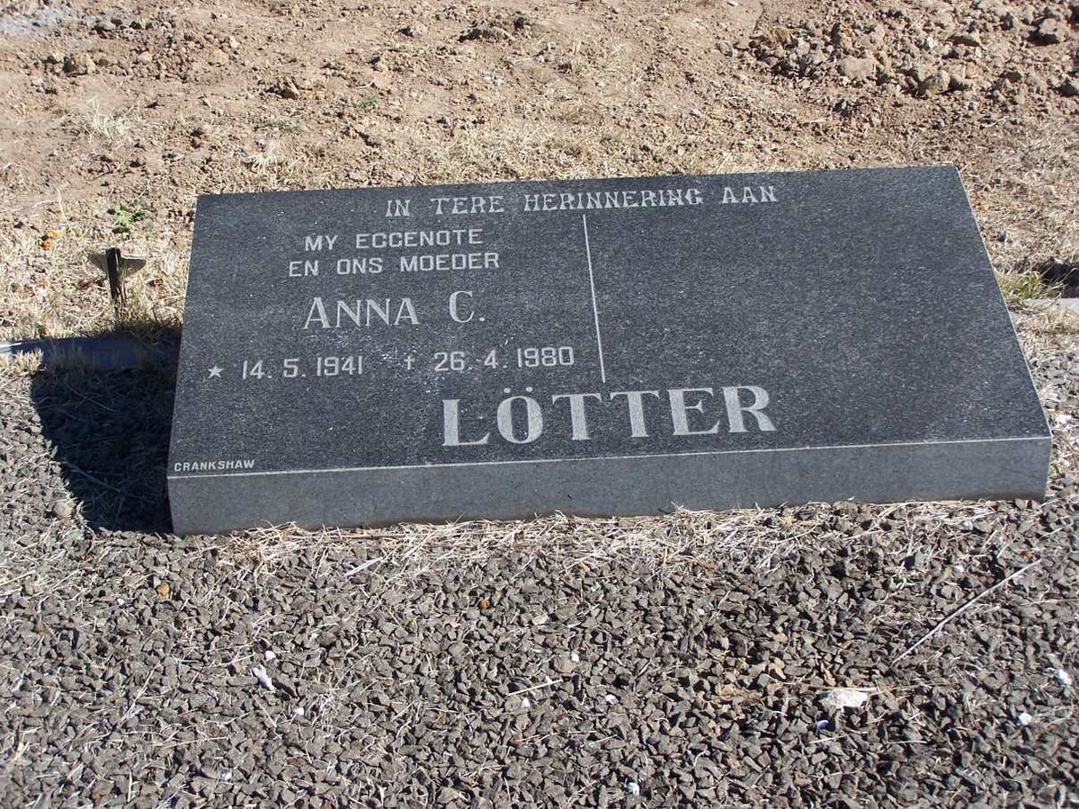 LOTTER Anna C. 1941-1980