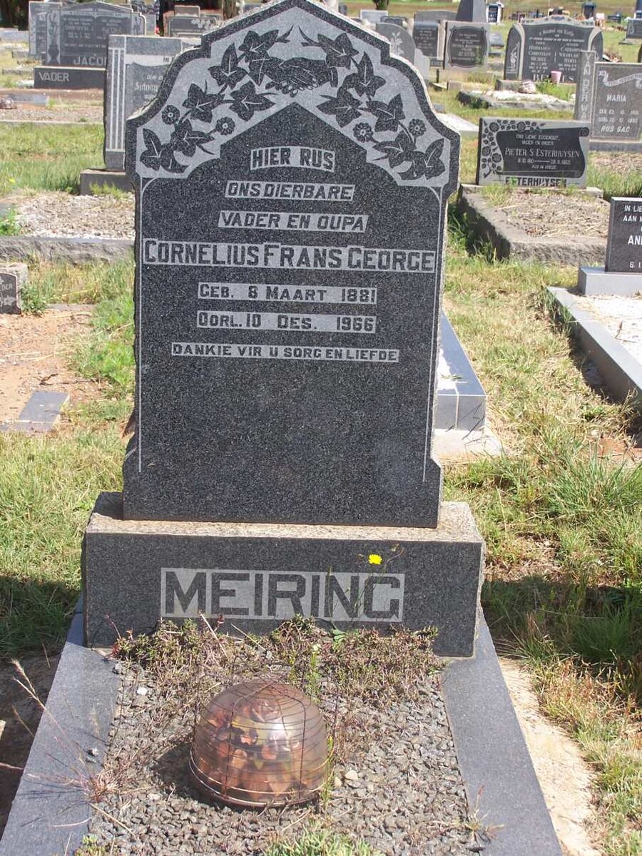 MEIRING Cornelius Frans George 1881-1966