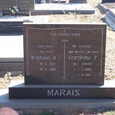 MARAIS Wybrand A.L. 1907-1983 &amp; Gertruida P. GOUWS 1908-1981