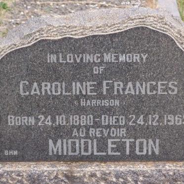 MIDDLETON Caroline Frances nee HARRISON 1880-1965