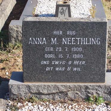 NEETHLING Anna M. 1900-1980