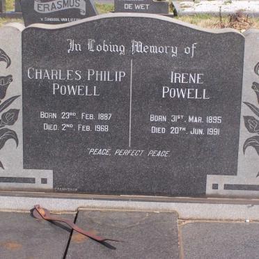 POWELL Charles Philip 1887-1968 &amp; Irene 1895-1991