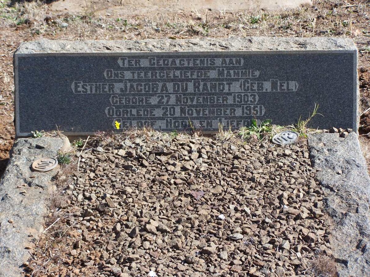 RANDT Esther Jacoba, du nee NEL 1903-1951