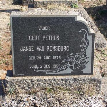 RENSBURG Gert Petrus, Janse van 1878-1959