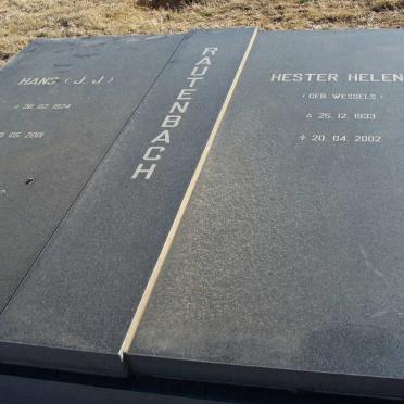 RAUTENBACH J.J. 1924-2001 &amp; Hester Helena WESSELS 1933-2002