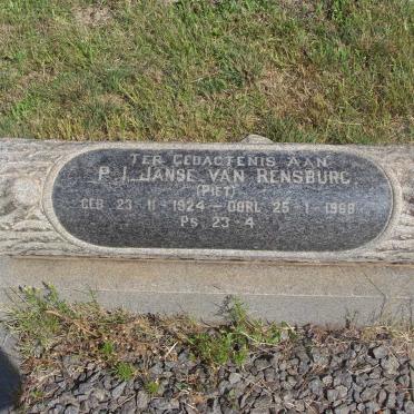 RENSBURG P.I., Janse van 1924-1968