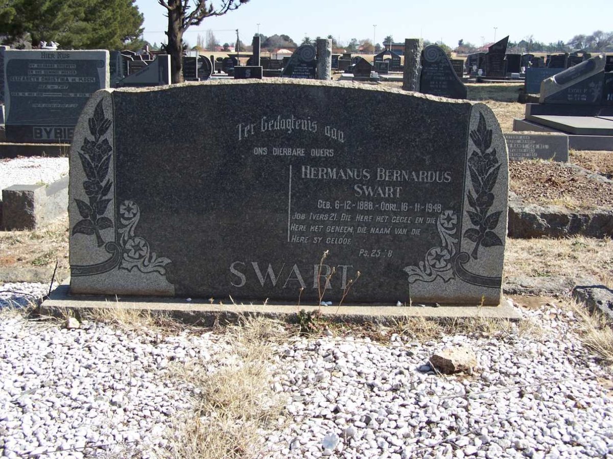 SWART Hermanus Bernardus 1888-1948