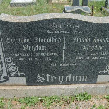 STRYDOM Daniel Jacobus 1882-1953 &amp; Cornelia Dorothea MILLER 1892-1953