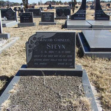 STEYN Jacob Cornelis 1904-1989