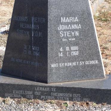 STEYN Jacobus Pieter Hermanus 1883-1964 &amp; Maria Johanna WIUR 1886-1968