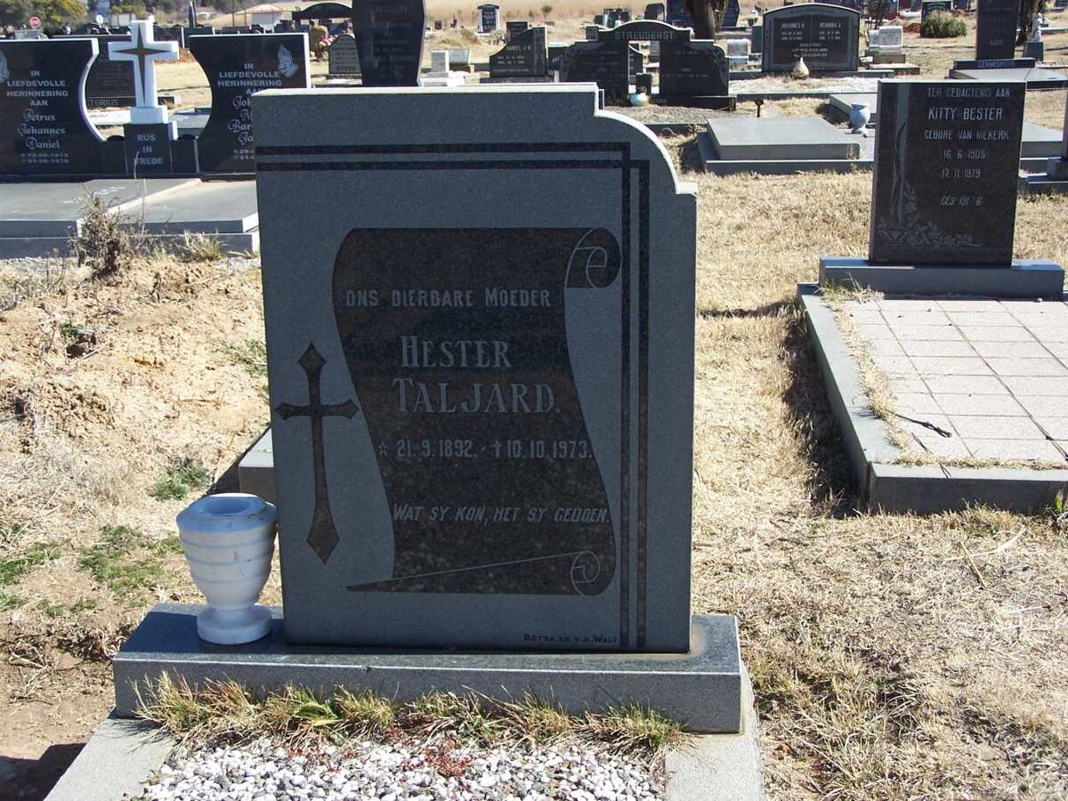TALJAARD Hester 1892-1973