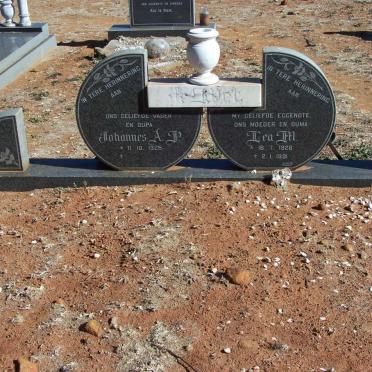 WET Johannes A.P., de  1925-  &amp;  Lea M. 1928-1991