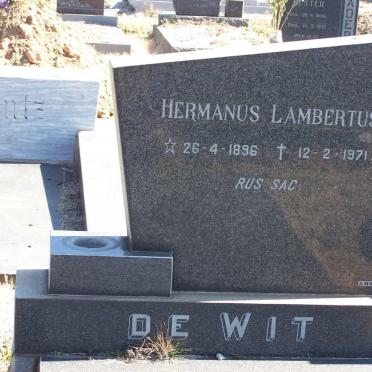 WIT Hermanus Lambertus, de 1896-1971