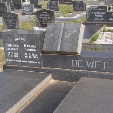 WET Johannes Jacobus, de 1904-1967 &amp; Martha Louisa 1910-1995