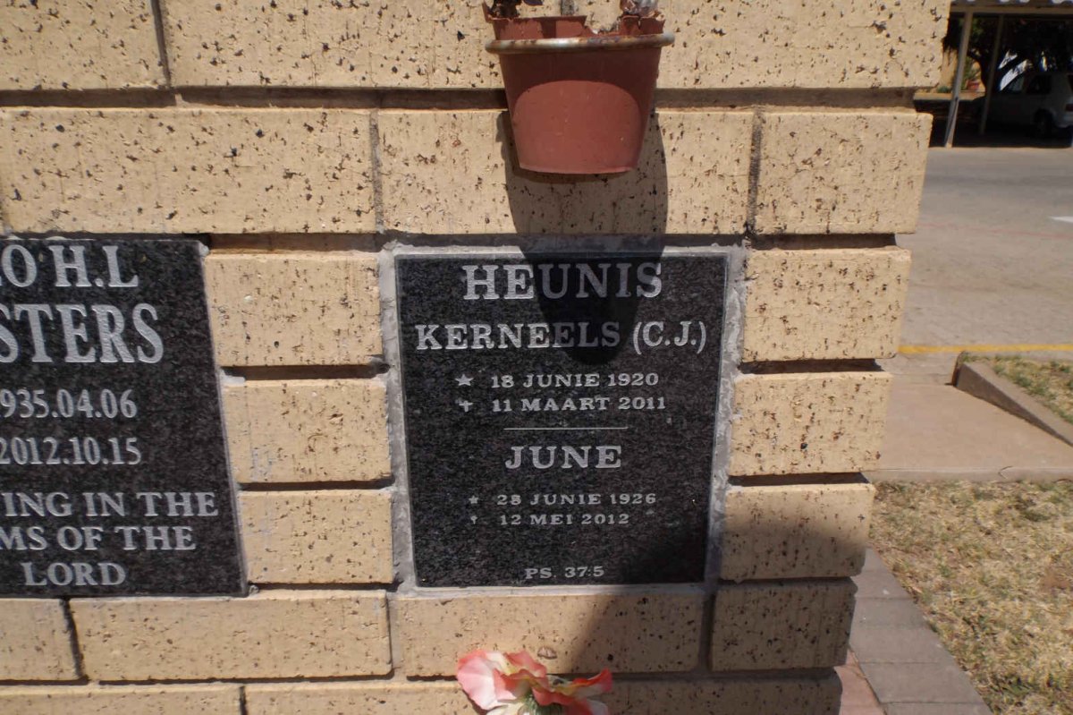 HEUNIS C.J. 1920-2011 &amp; June 1926-2012