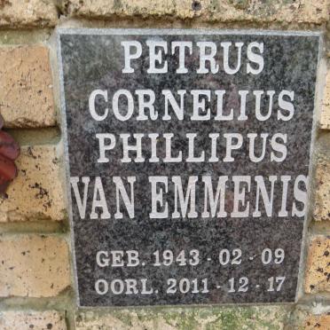 EMMENIS Petrus Cornelius Phillipus, van 1943-2011