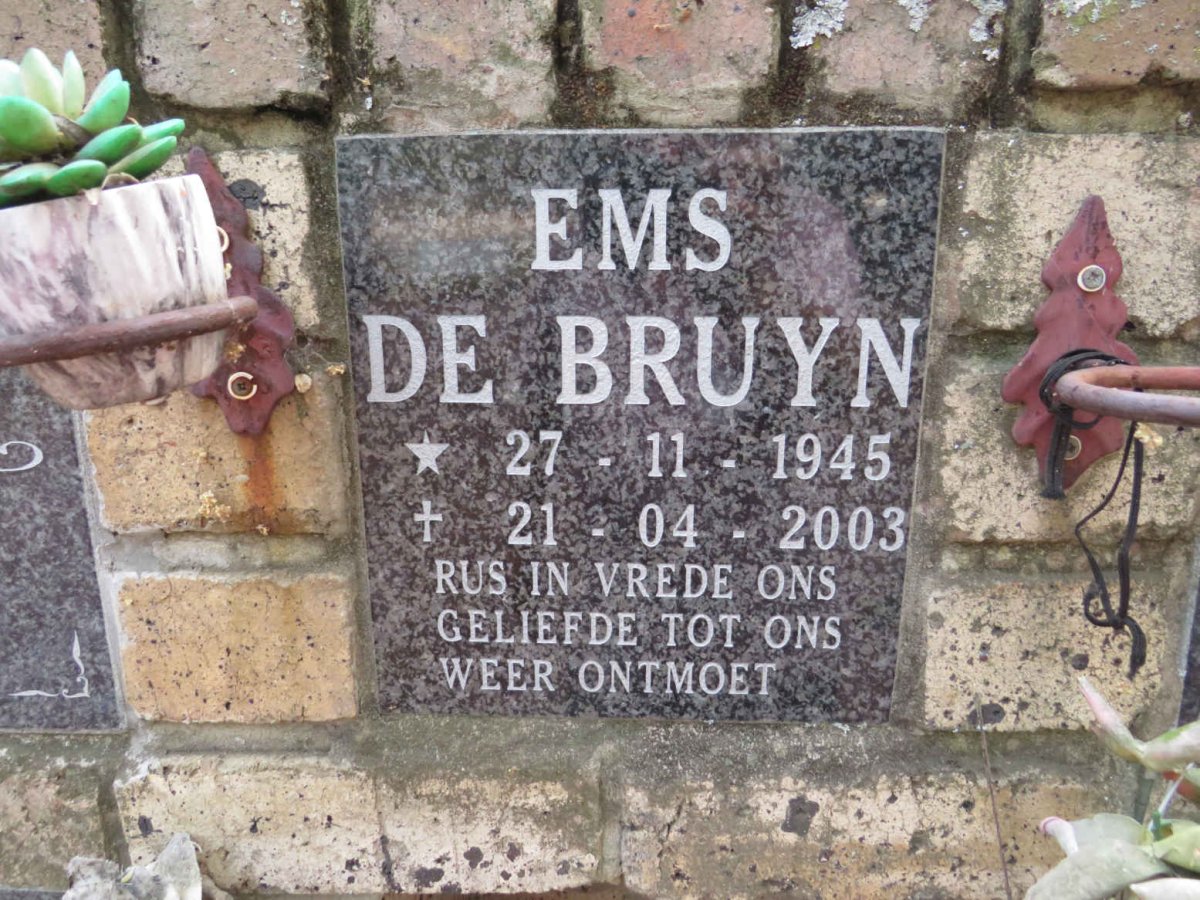 BRUYN Ems, de 1945-2003