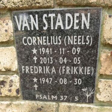 STADEN Cornelius, van 1941-2013 & Fredrika 1947-