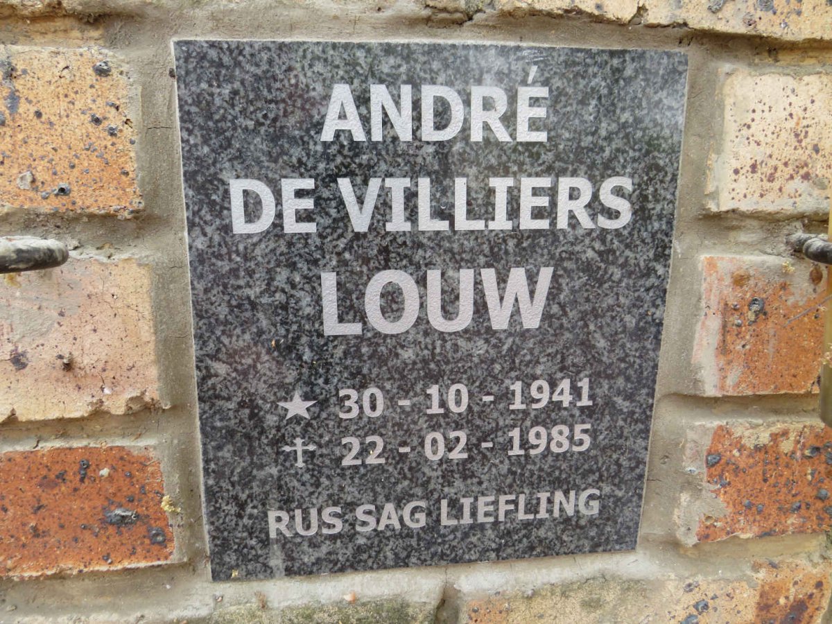 LOUW Andre de Villiers 1941-1985