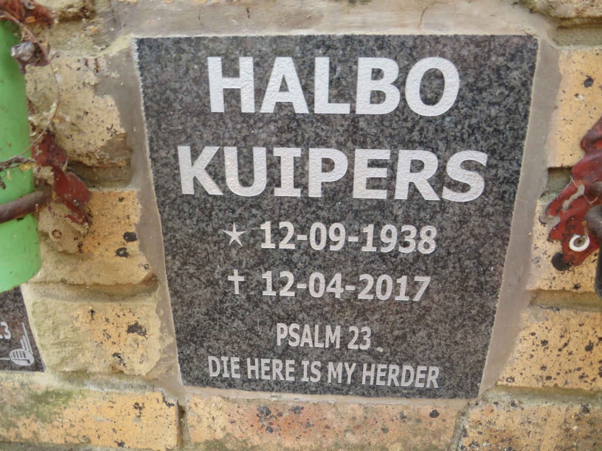 KUIPERS Halbo 1938-2017