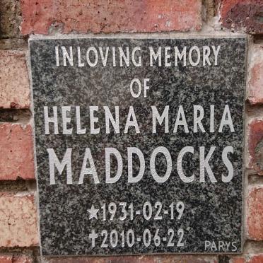 MADDOCKS Helena Maria 1931-2010