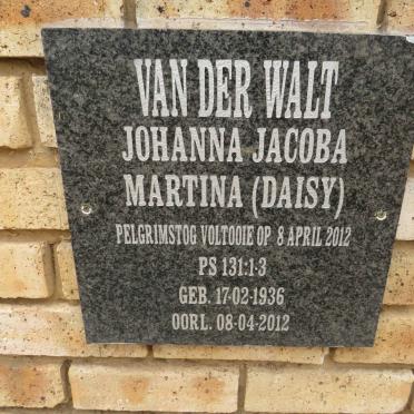 WALT Johanna Jacoba Martina, van der 1936-2012