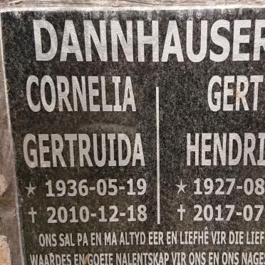 DANNHAUSER Gert Hendrik 1927-2017 & Cornelia Gertruida 1936-2010