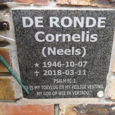 RONDE Cornelis, de 1946-2018