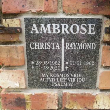 AMBROSE Raymond 1962- & Christa 1962-2021