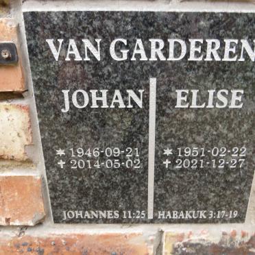 GARDEREN Johan, van 1946-2014 & Elise 1951-2021